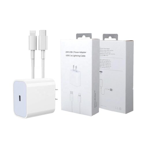 Type C To Lightning Cable + Power Adapter in Packaging (20W)