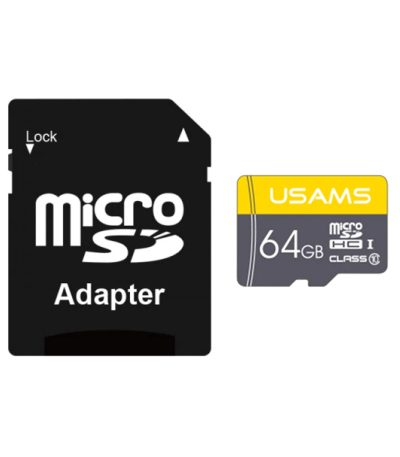 usams tf cardsd adapter class10 64gb
