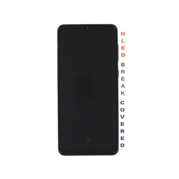 Samsung A33 5G A336 OLED Assembly +Frame +Fingerprint – Black (Original Size OF+)