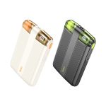 Hoco J127B PD20W Magnetic Wireless Power Bank With Digital Display White (10000mAh) 1