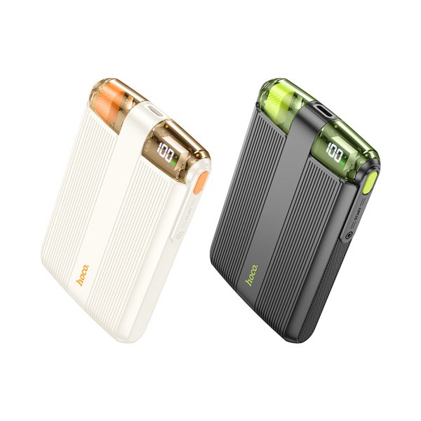 Hoco J127B PD20W Magnetic Wireless Power Bank With Digital Display White (10000mAh) 1