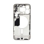 iPhone 15 Pro Max Mid Frame Housing + Small Parts–White Titanium
