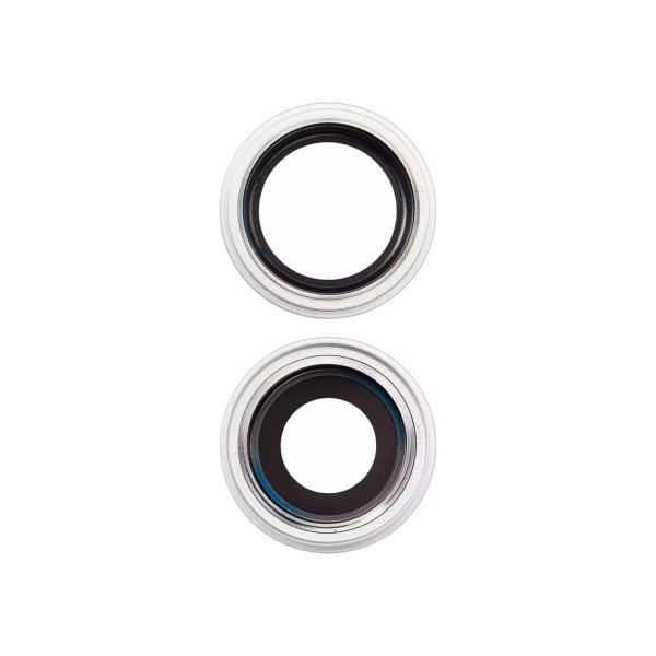 Metal Glass Lens Protection Compatible for iPhone 16 16 Plus – White