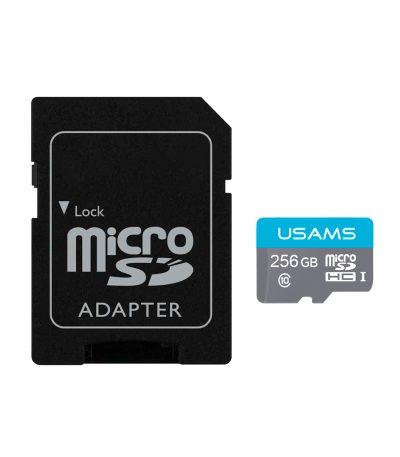 USAMS High Speed TF Card + SD Adapter (Class10 256GB)
