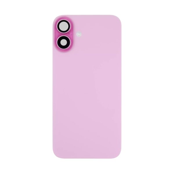 iPhone 16 Back Glass +Steel Plate +Pre Installed MagSafe Magnet +NFC And Flashlight Flex (Pink)