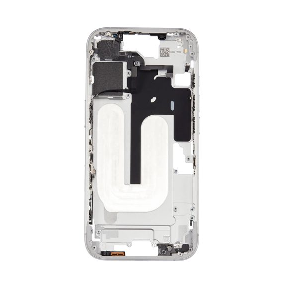 iPhone 16 Mid Frame Housing + Small Parts White