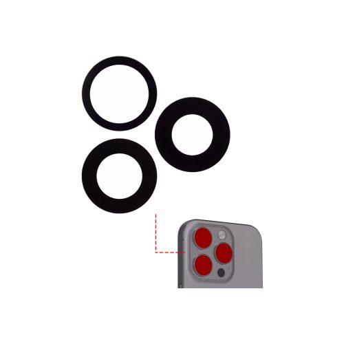 iPhone 16 Pro Back Camera Lens Glass Only 3 Pieces Set