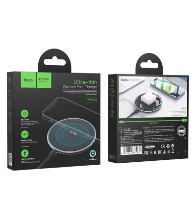 Hoco CW6 Pro Easy 15W Wireless Fast Charger – Black