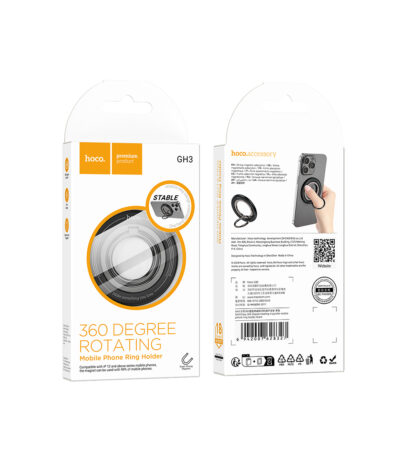 HOCO GH3 Universal Magnetic Ring for Smartphone Black
