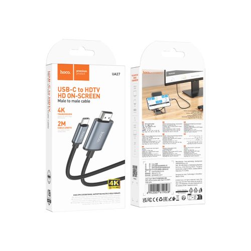 Hoco UA27 Type C Adapter to HDMI Metal grey