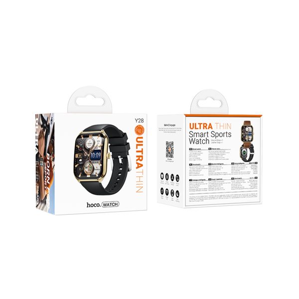 Hoco Y28 Super AMOLED SmartWatch With Call Function Gold