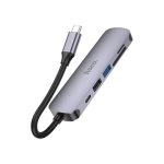 Hoco HB28 6 in 1 USB C Multi Function Dock Station Grey