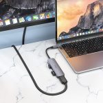 Hoco HB28 6 in 1 USB C Multi Function Dock Station Grey