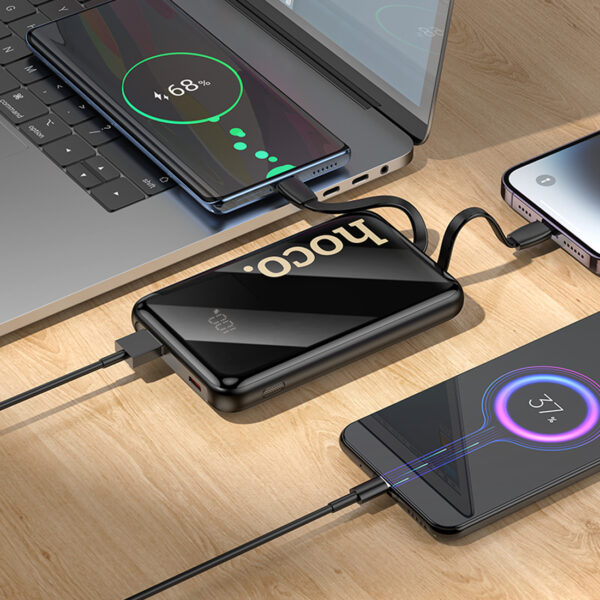 Hoco Q37 PD20W With Type C Lightning Charger Black 10000mAh
