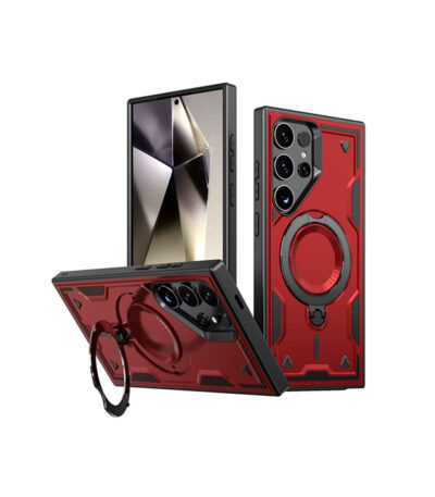Tough Armor MagSafe Rotating Case For Samsung Galaxy S25 Ultra Red