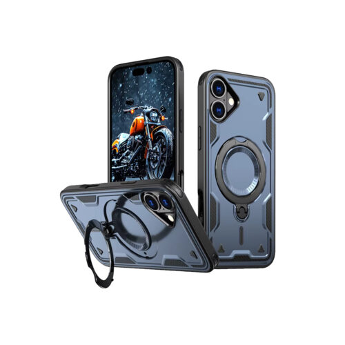 Tough Armor MagSafe Rotating Case For iPhone 16 16Plus Navy Blue