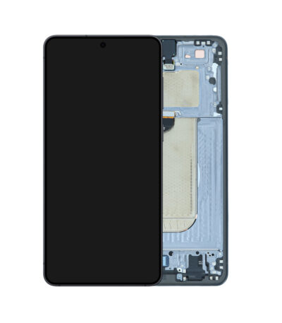 Samsung Galaxy S25 Edge 5G (S937) OLED Assembly +Frame +Fingerprint – Titanium JetBlack (Original size US & International SO+)