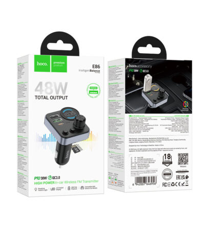 Hoco E86 Alegria PD30W QC3.0 with wireless FM transmitter