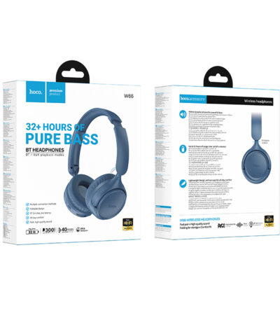 hoco w66 wireless bluetooth headphones blue 1