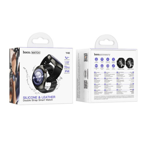 hoco y40 smart watch black 2