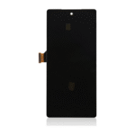 Google Pixel 6A OLED Assembly +Frame - Black (ORIGINAL SIZE | OF+)