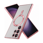 Premium Clear TPU Magsafe Design Case For Samsung Galaxy S24 Ultra - Pink